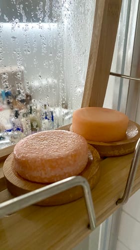 Customer photo review of Jasmine Shine & Volume Shampoo Bar