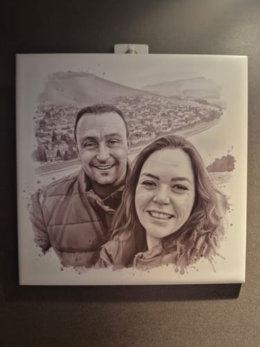 Customer photo review of Sepia Vintage Portret Tegeltje