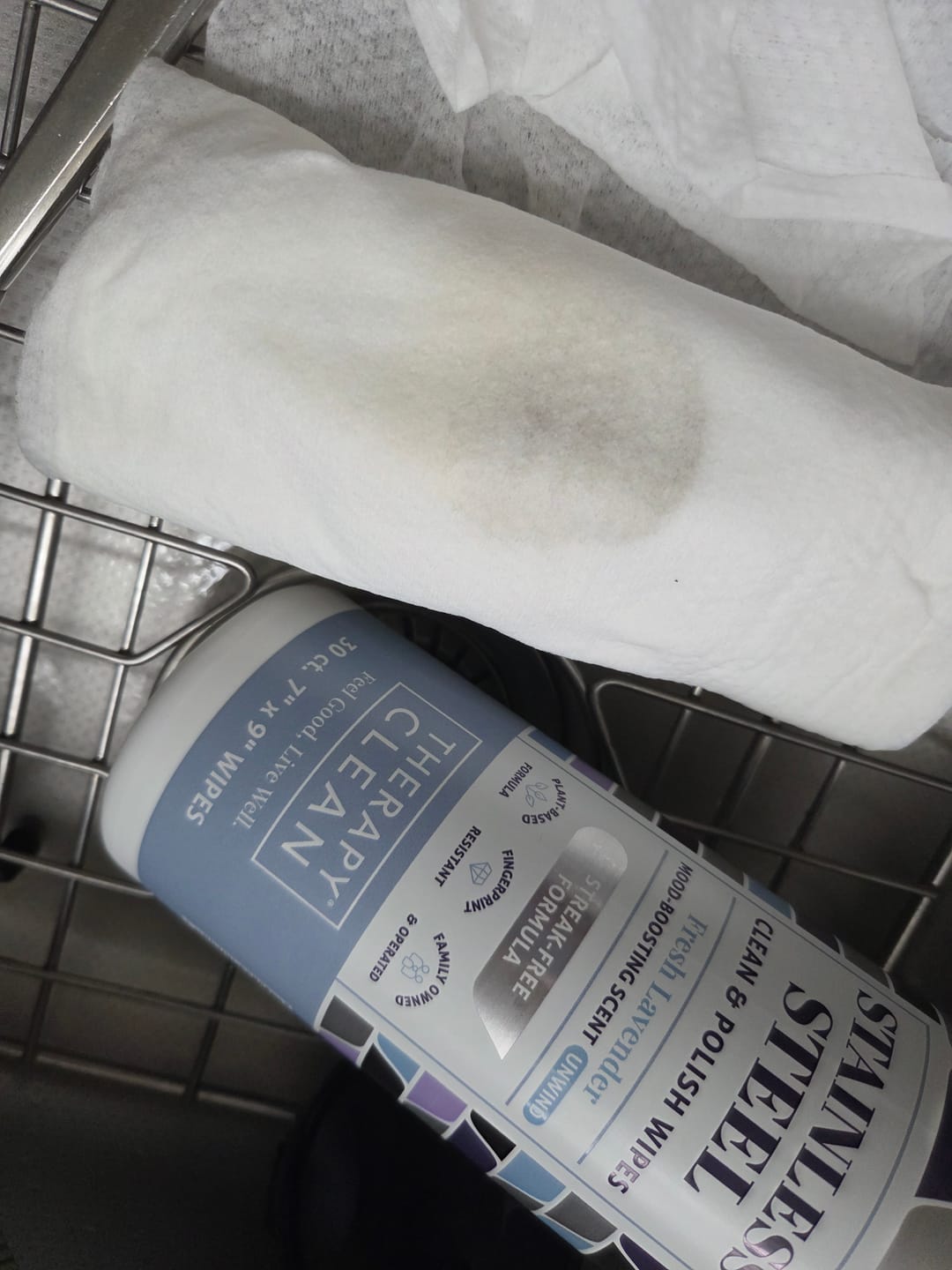 Customer photo review of Stainless Steel Clean & Polish Wipes