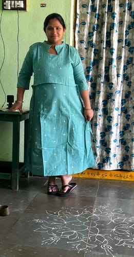 Customer photo review of Pastel Blue Handloom Maxi