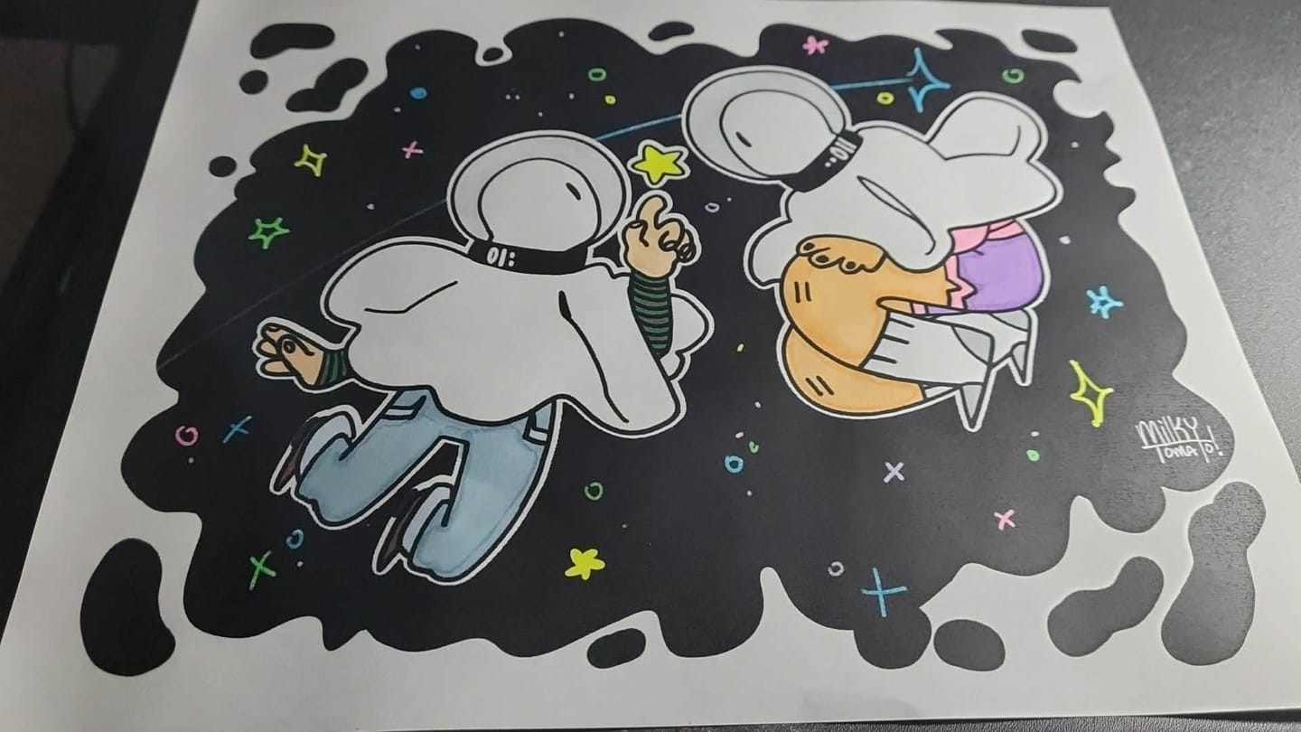 Customer photo review of Space Ghost Coloring Page PDF