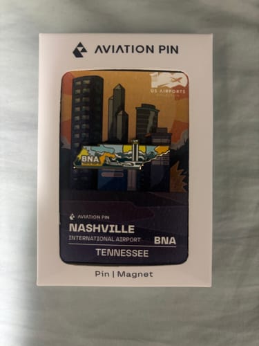 Customer photo review of BNA Airport Pin – Nashville International Airport, Tennessee