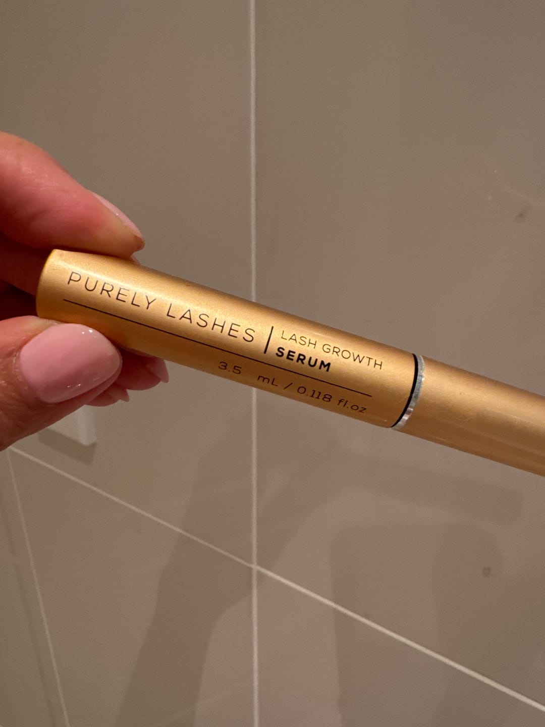Customer photo review of Purely Lashes Lash Growth Serum