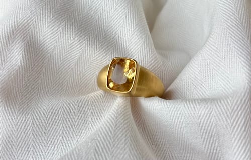 Customer photo review of Eos Ring Citrine and Gold