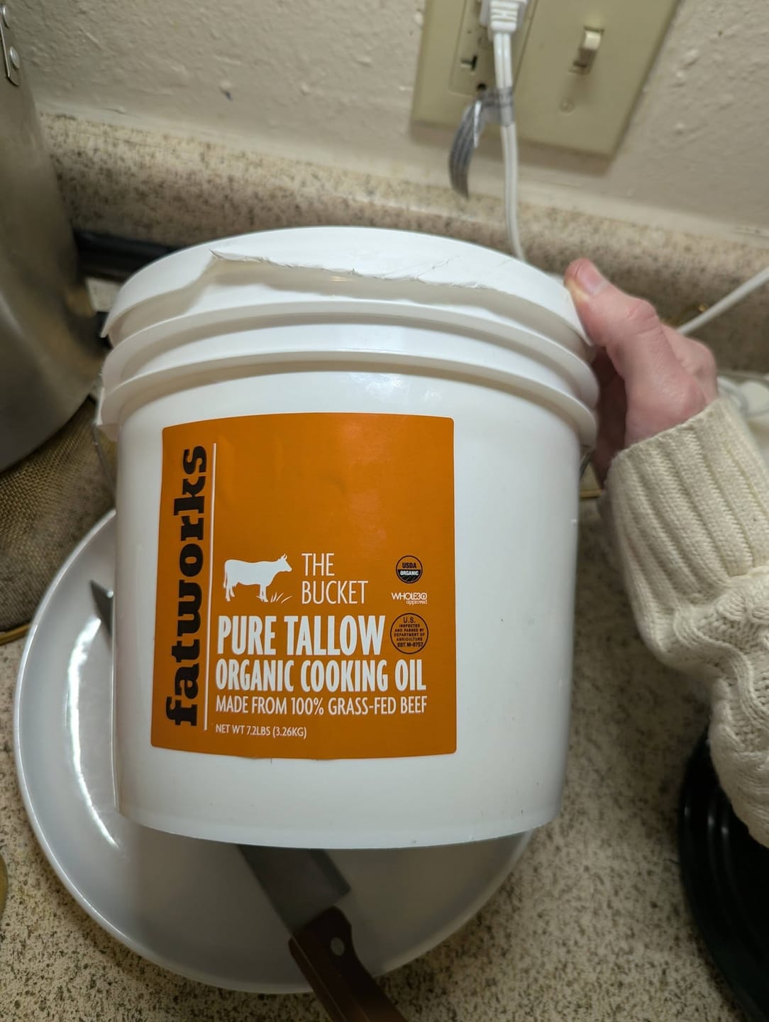 Customer photo review of 1 Gallon Organic Grass-Fed Beef Tallow