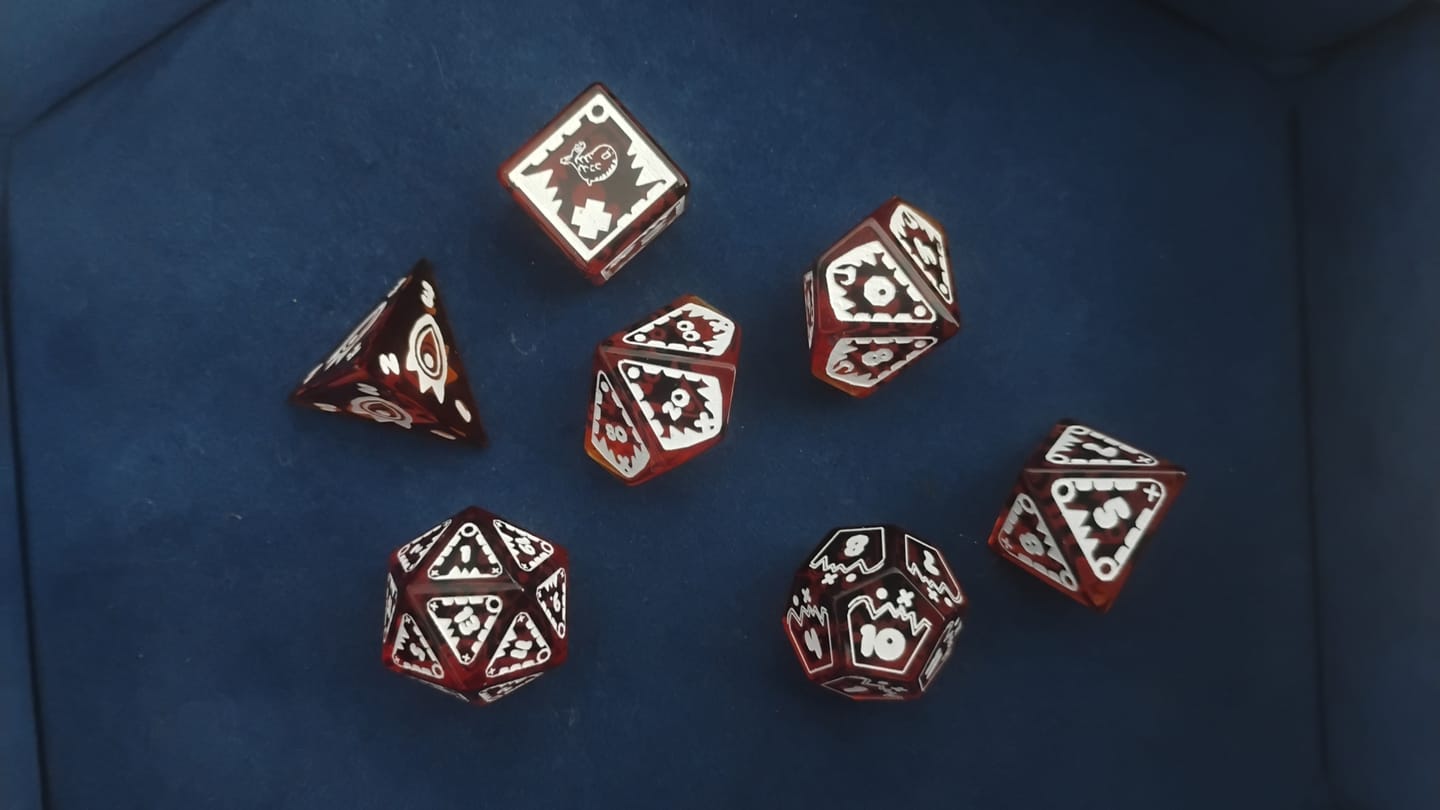 Customer photo review of PRE-ORDER | Gigi Murin Glass Dice Set | hololive English x MMG Exclusive