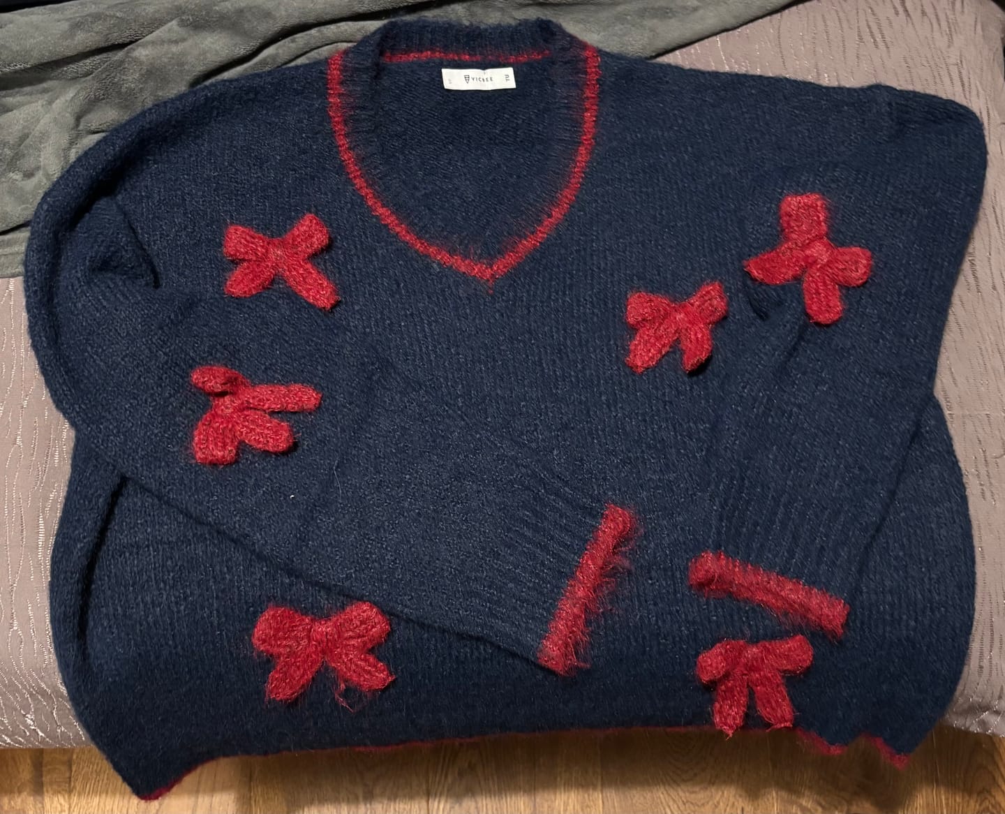 Customer photo review of Pull con fiocchi Blu