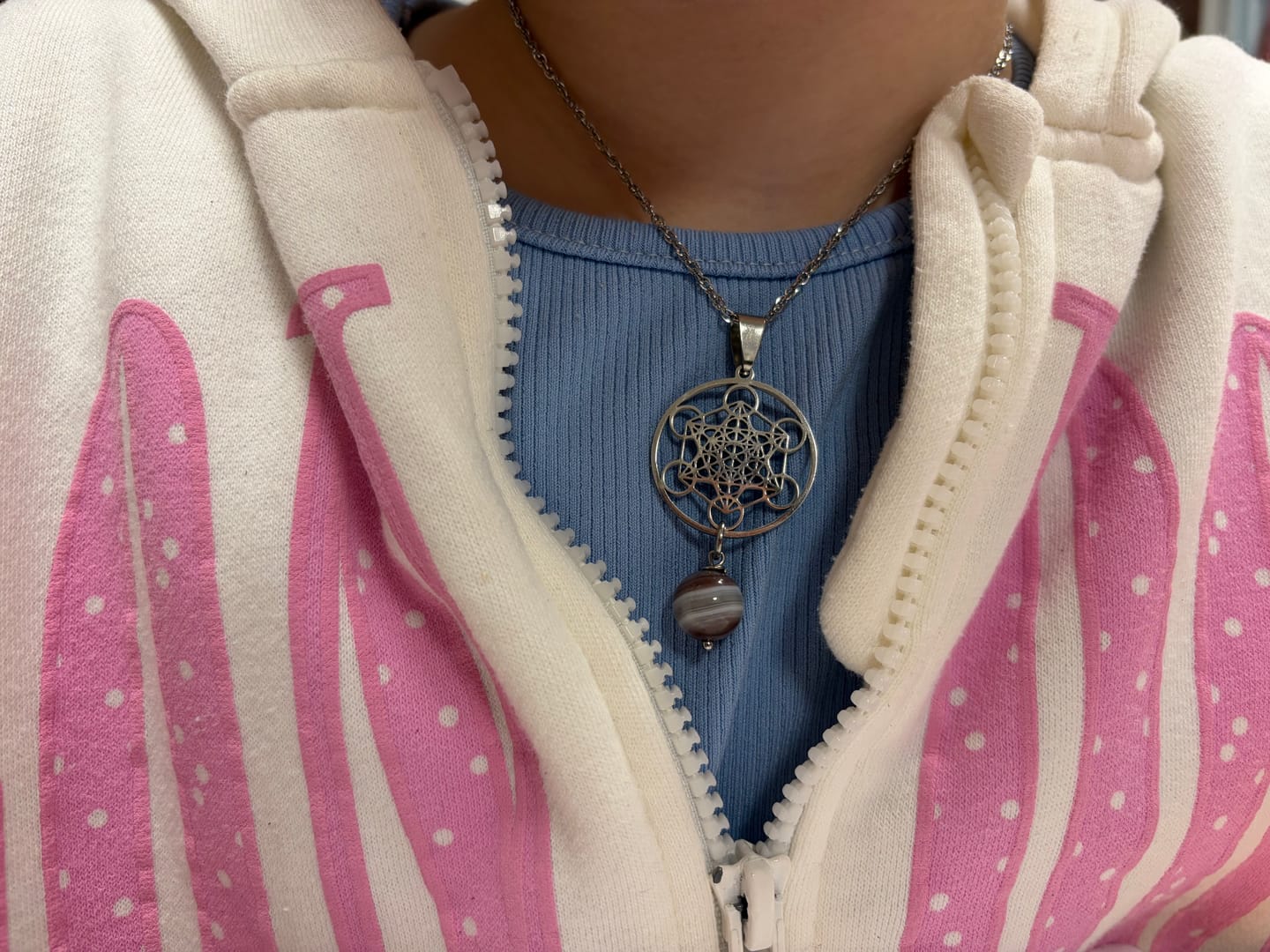 Customer photo review of Collana Occhio di Shiva e Cubo di Metatron