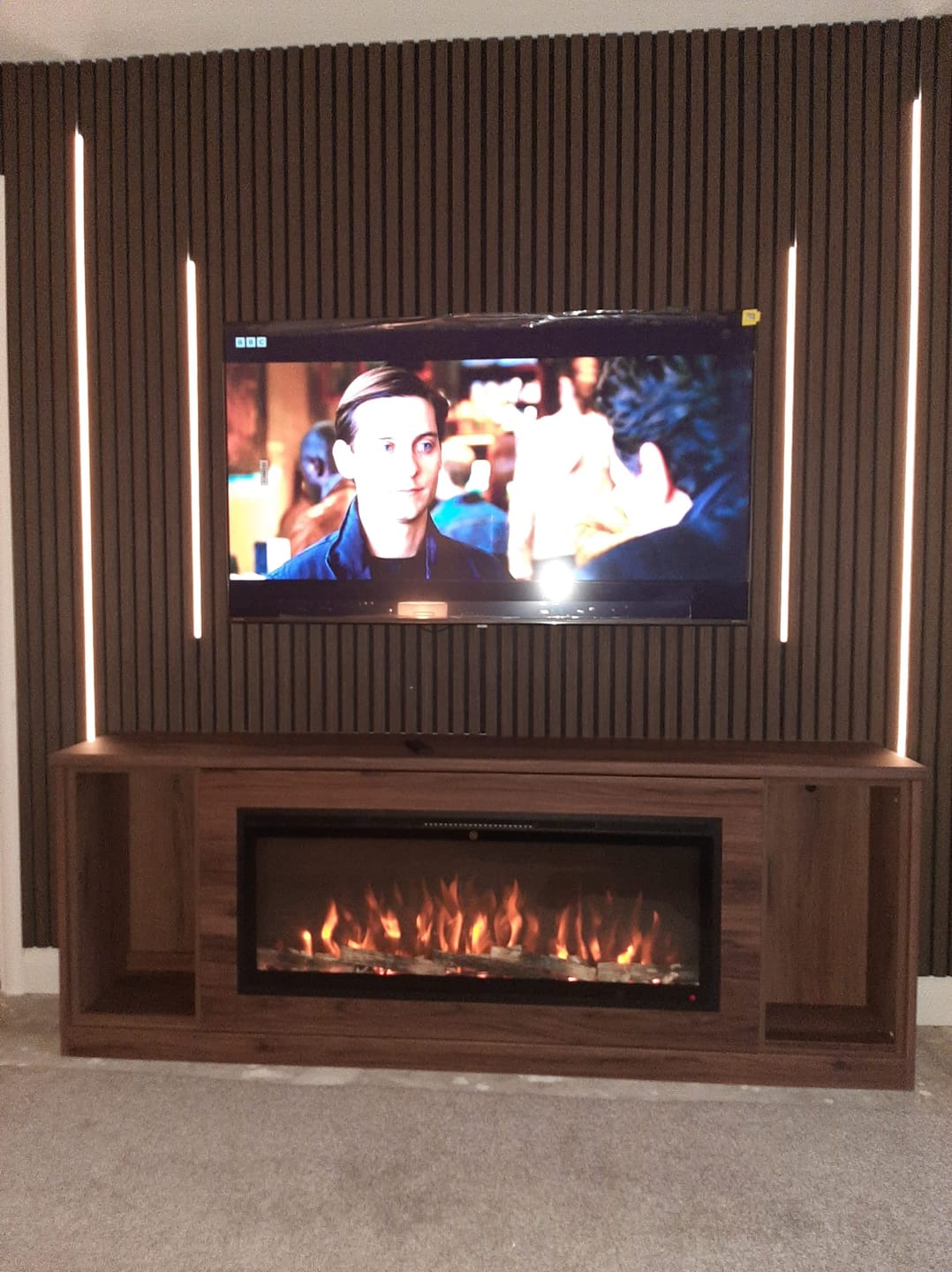Customer photo review of Acoustic Slat Panel - Smoked Walnut
