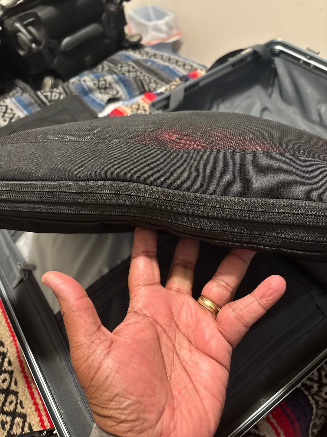 Customer photo review of Compressible Packing Cubes (6 Pieces)