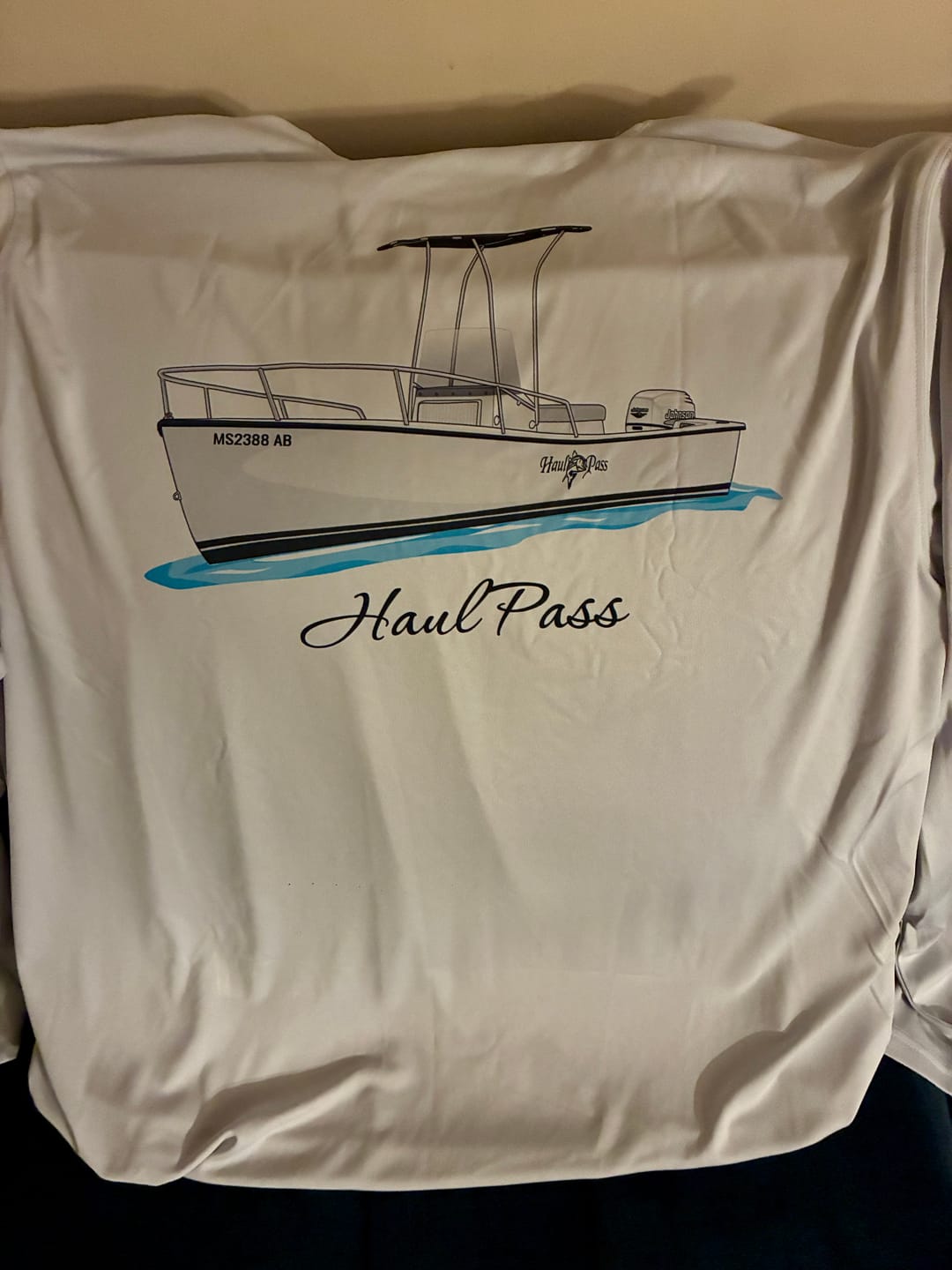 Customer photo review of Dri-Fit Custom Boat Shirts - Long Sleeve