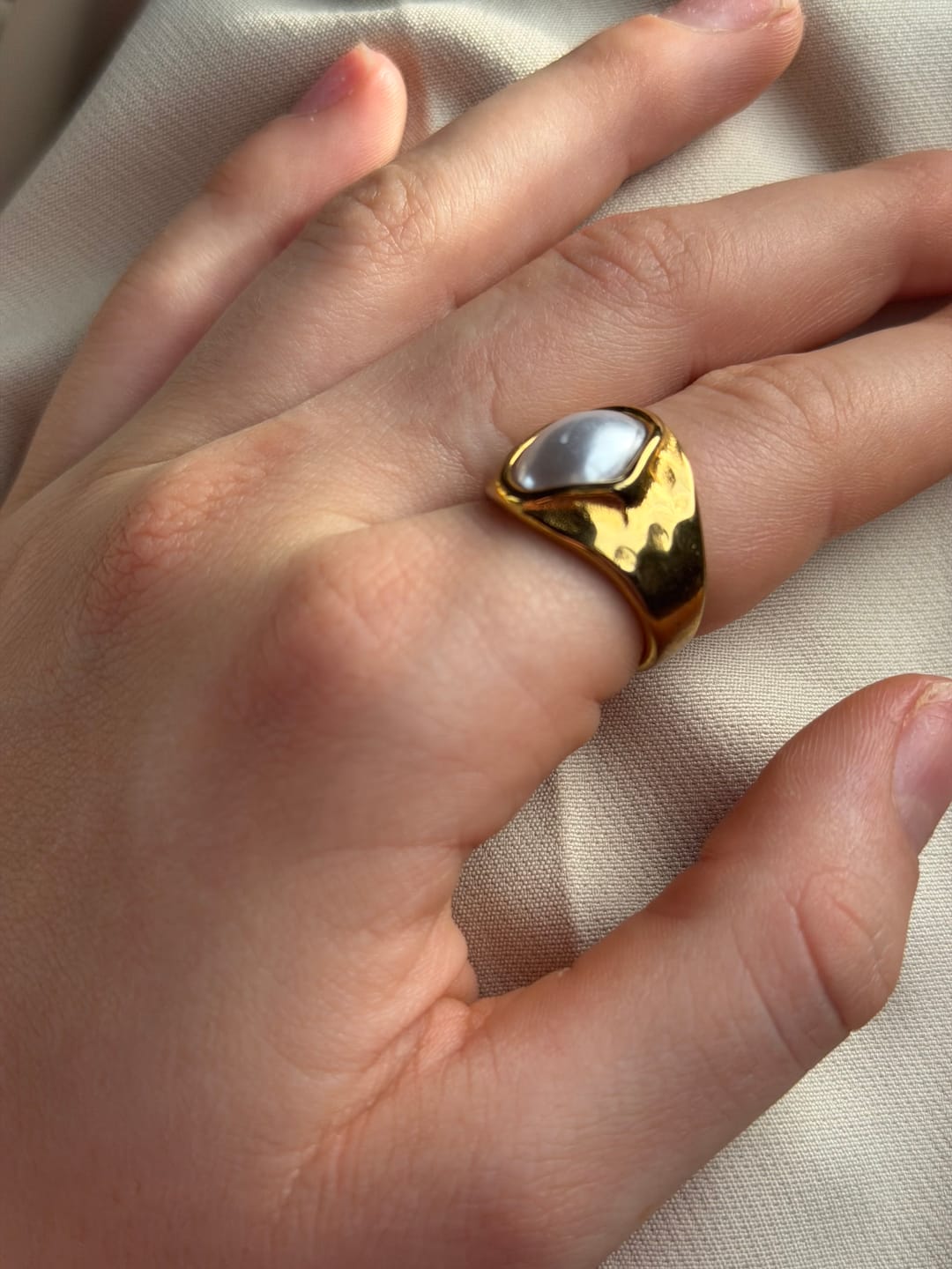 Customer photo review of Moonlit Grace ring