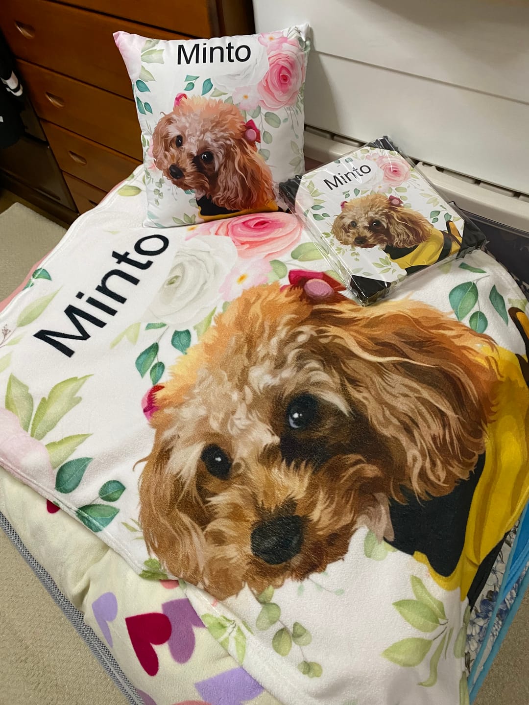 Customer photo review of Petcanva©オーダーメイド ペット似顔絵【3点セット】