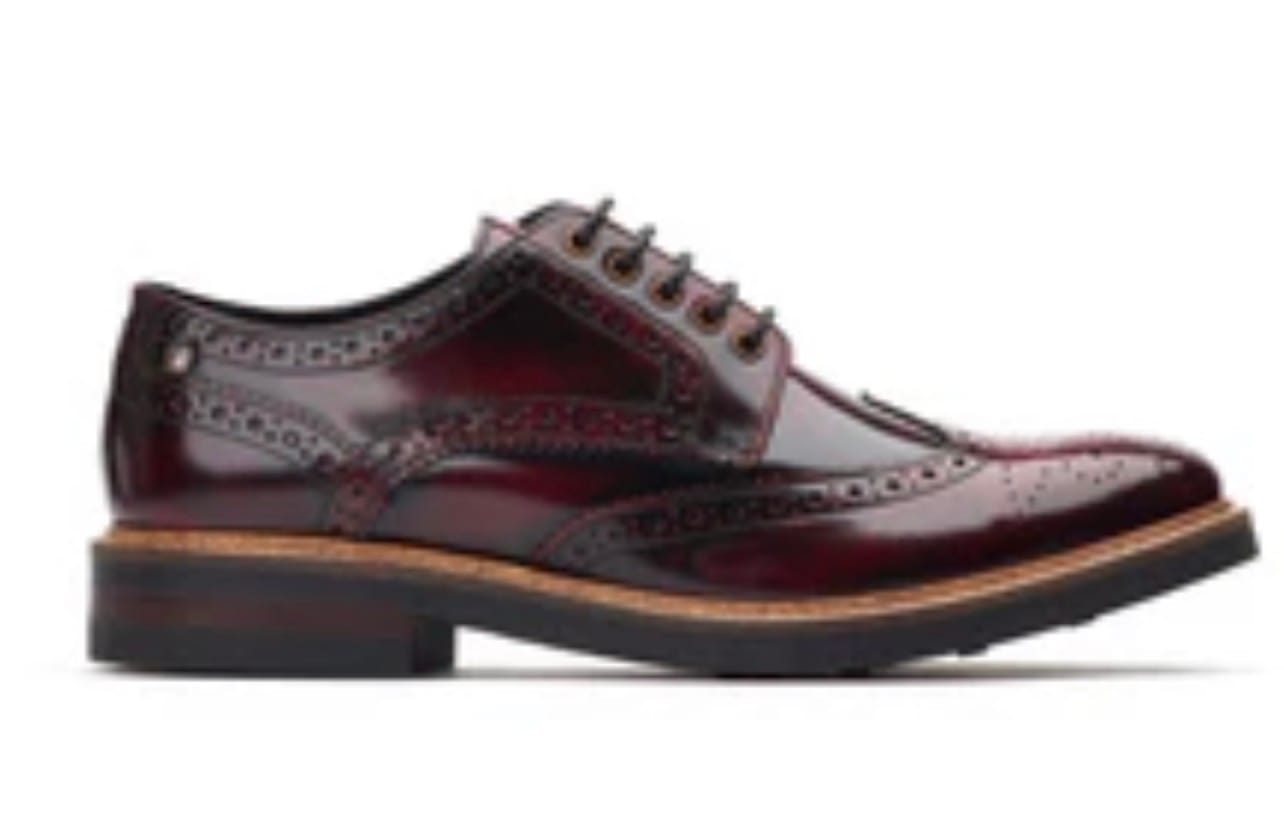 Customer photo review of Woburn Hi Shine Brogue Shoes Bordo