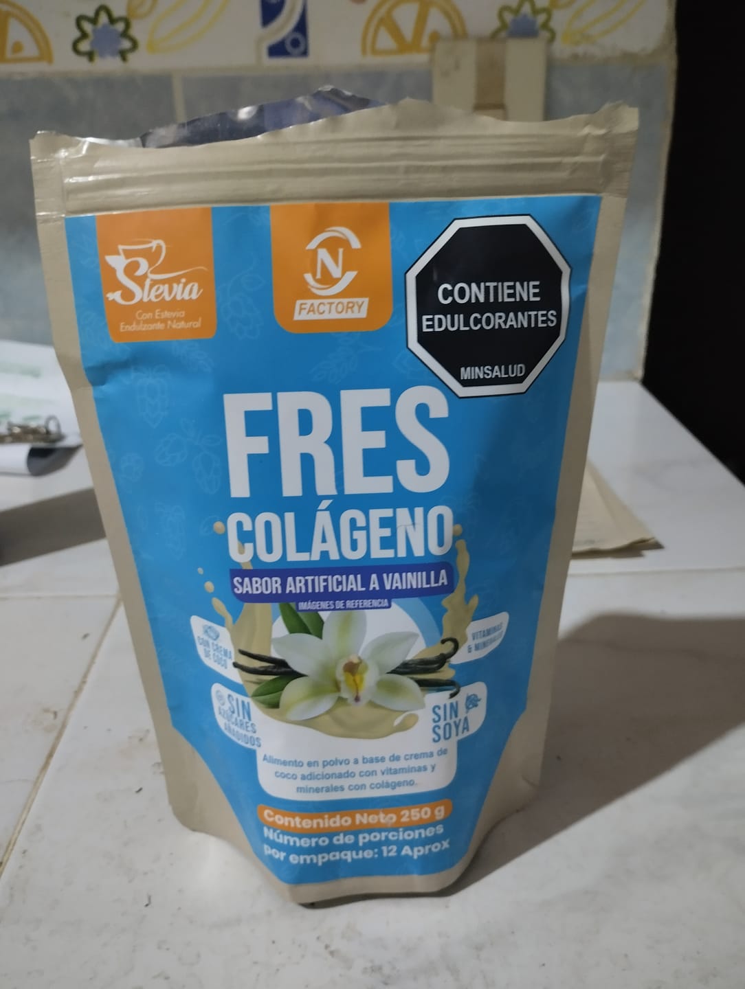 Customer photo review of Frescolágeno Vainilla Doypack 250 g - Nutrition Factory