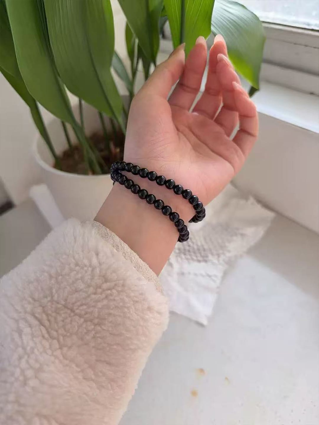 Customer photo review of Fairytale Crystal Black Obsidian bracelet