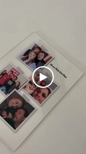 Customer video review of Placa c/ 4 Fotos Polaroid Personalizado