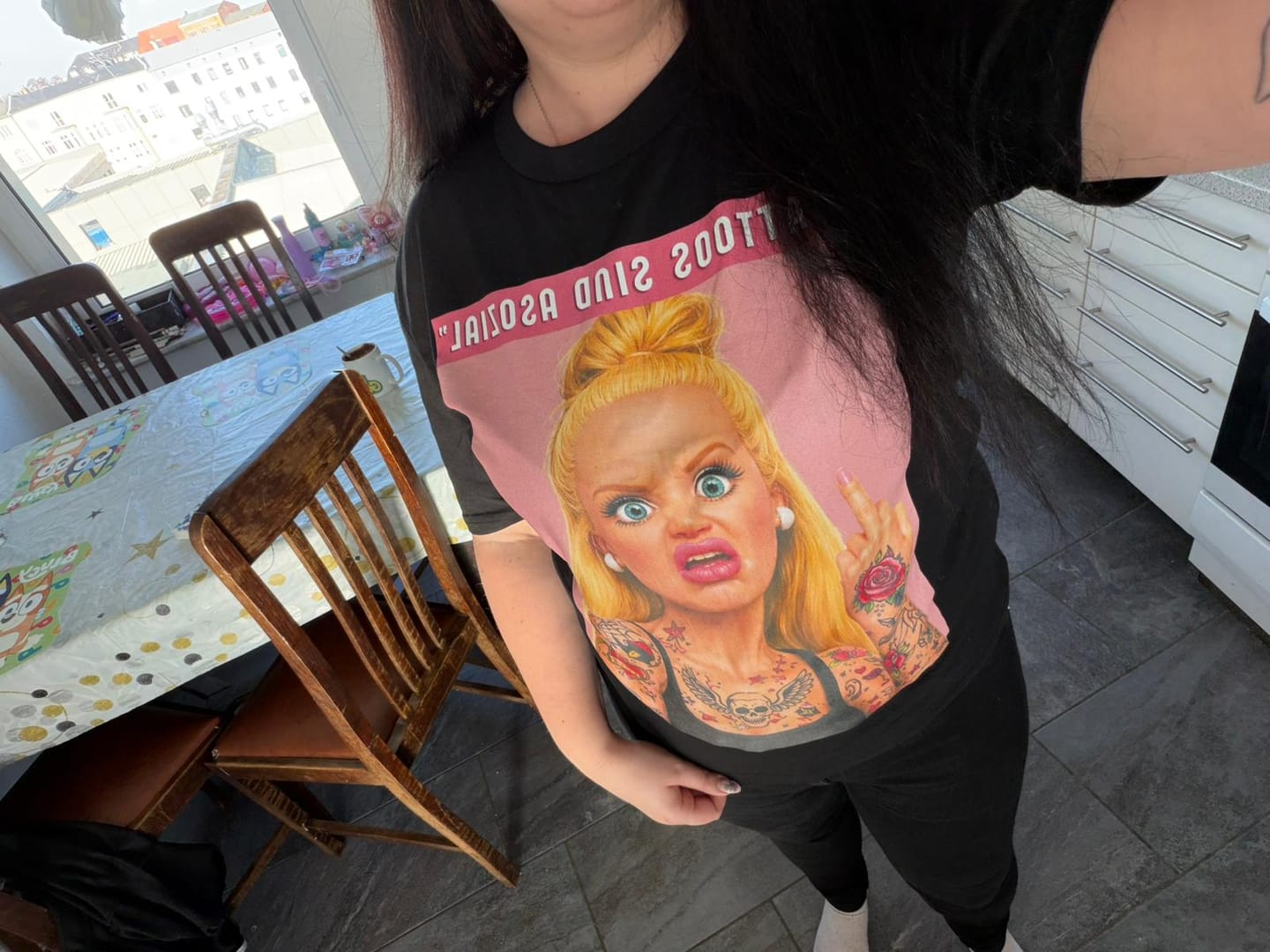 Customer photo review of Asozial - Premium Shirt