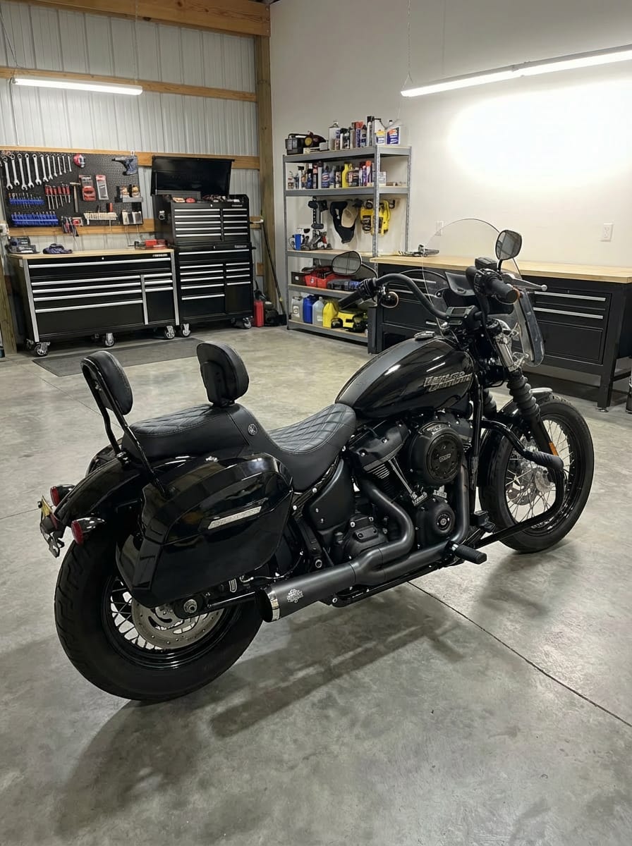 Customer photo review of Viking Turn Signal & License Plate Relocation/ Extension Kit For Harley Davidson Softail 2018+ Models