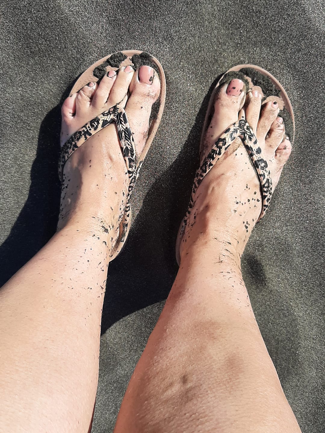 Customer photo review of Latte Leopard - Arch Support Flip Flops