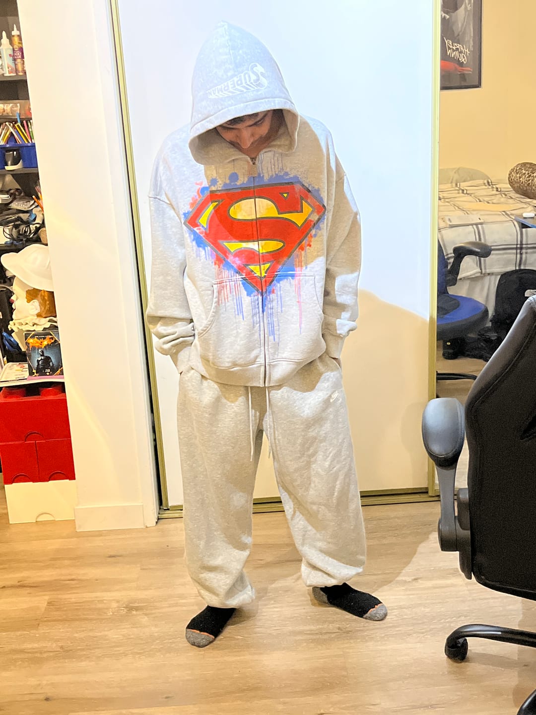 Customer photo review of 5011 - Superman Drip Zip-Ups