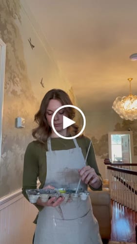 Customer photo review of Natural Linen Daily Apron