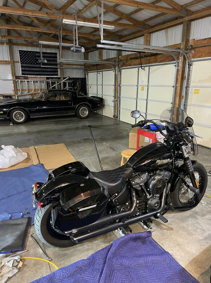 Customer photo review of Viking Turn Signal & License Plate Relocation/ Extension Kit For Harley Davidson Softail 2018+ Models