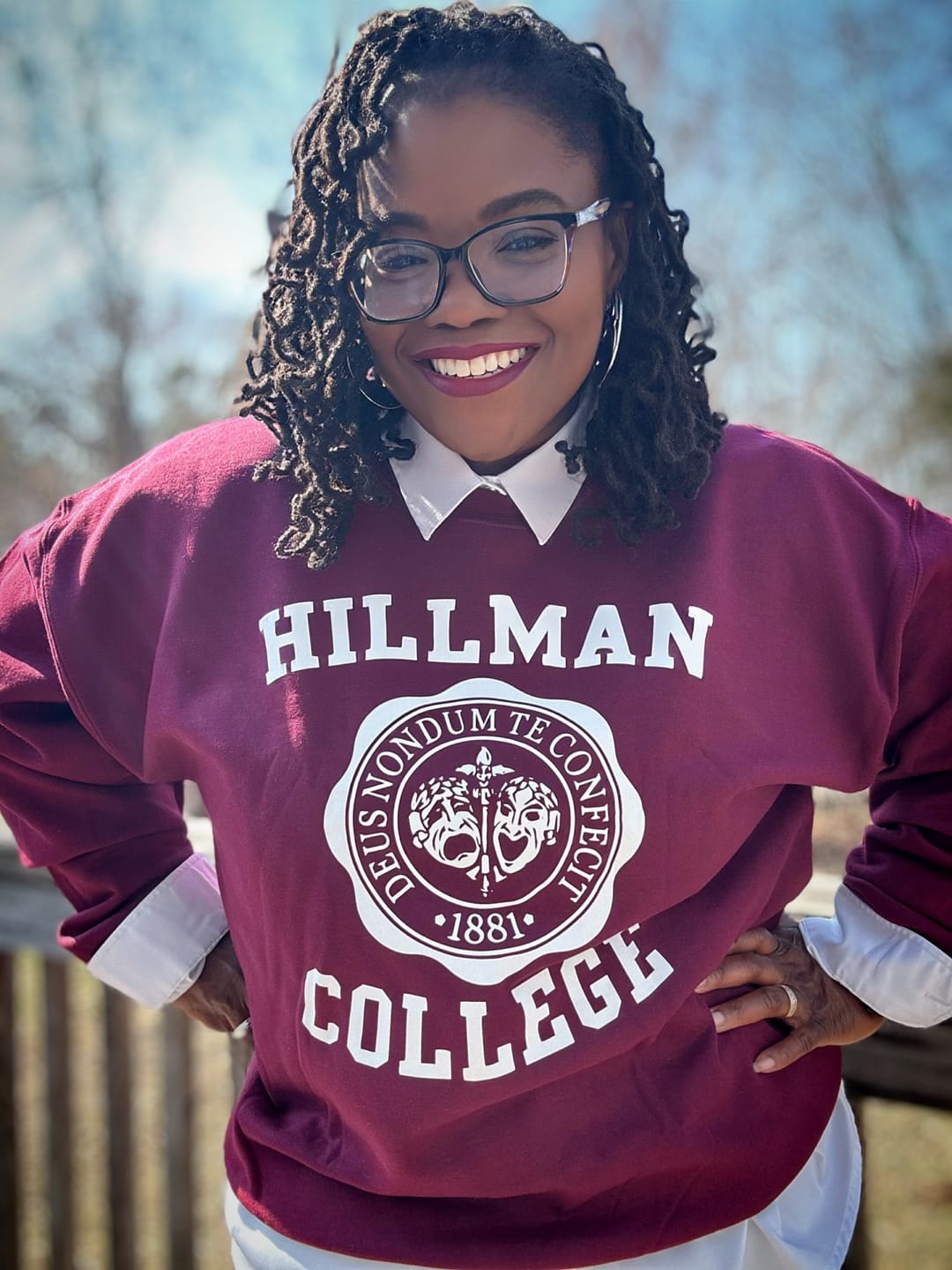 Customer photo review of Hillman College Sweatshirt