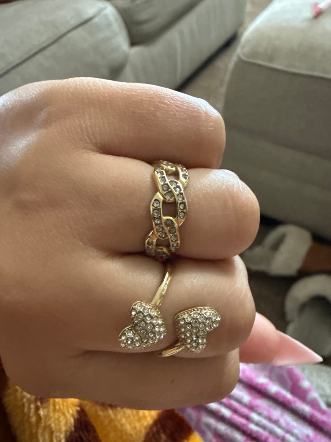 Customer photo review of Iced Cuban Link Ring
