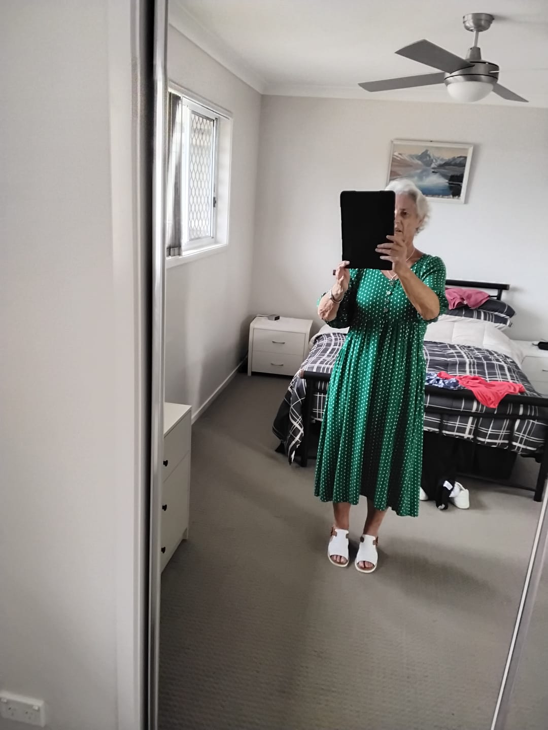 Customer photo review of Chelsa Midi Dress in Emerald