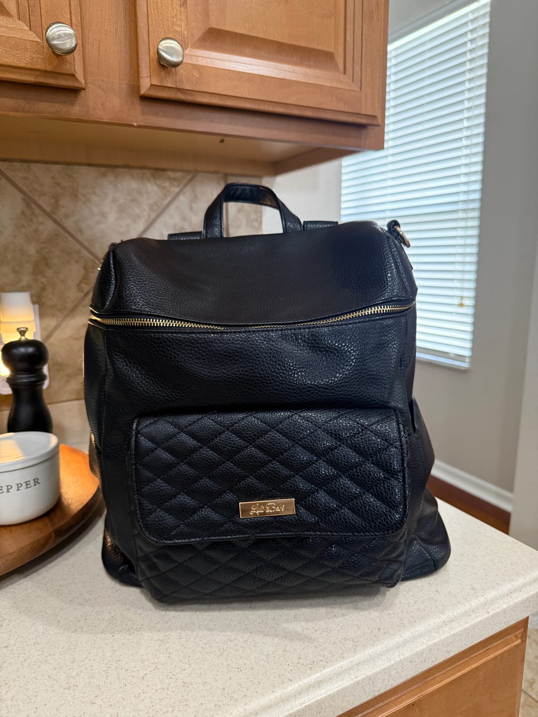 Customer photo review of Signature Diaper Bag Ebony Black