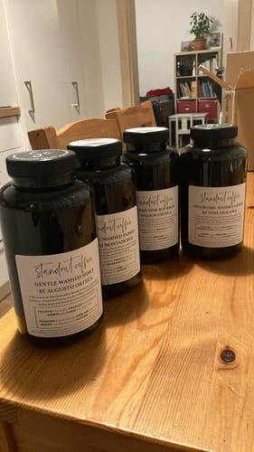 Customer photo review of Wilson Ortega Washed Pink Bourbon, Huila Colombia