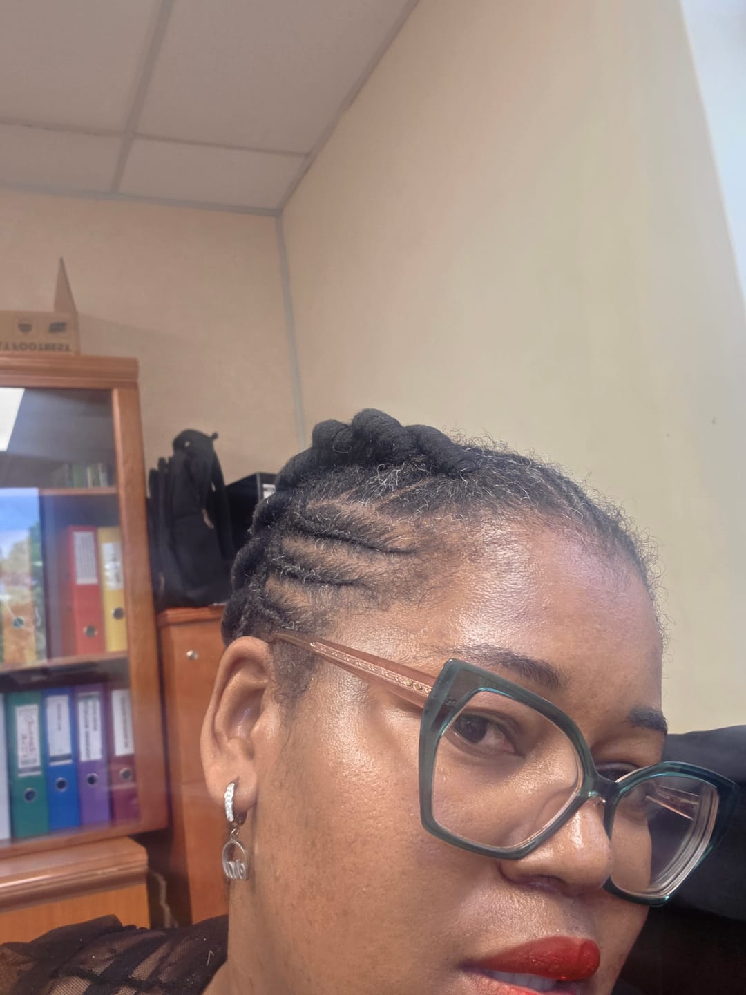 Customer photo review of Silver Precious Logo Earrings