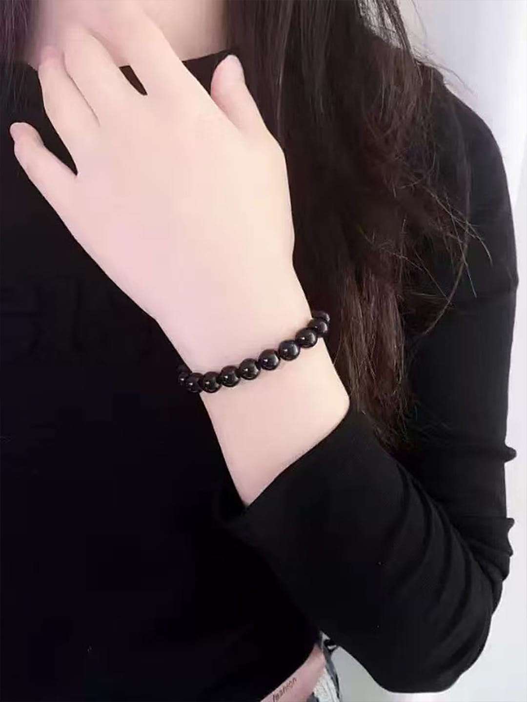 Customer photo review of Fairytale Crystal Black Obsidian bracelet