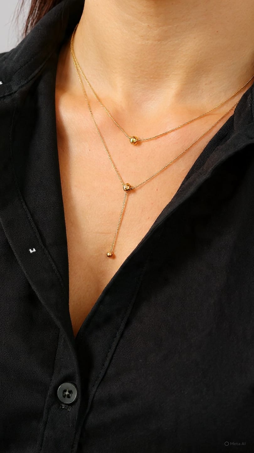 Customer photo review of Drop Bead Necklace