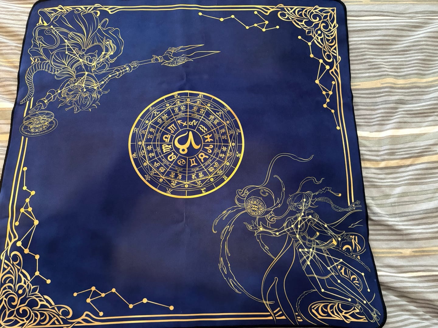 Customer photo review of Dragons Constellation 2-Player Cloth Playmat