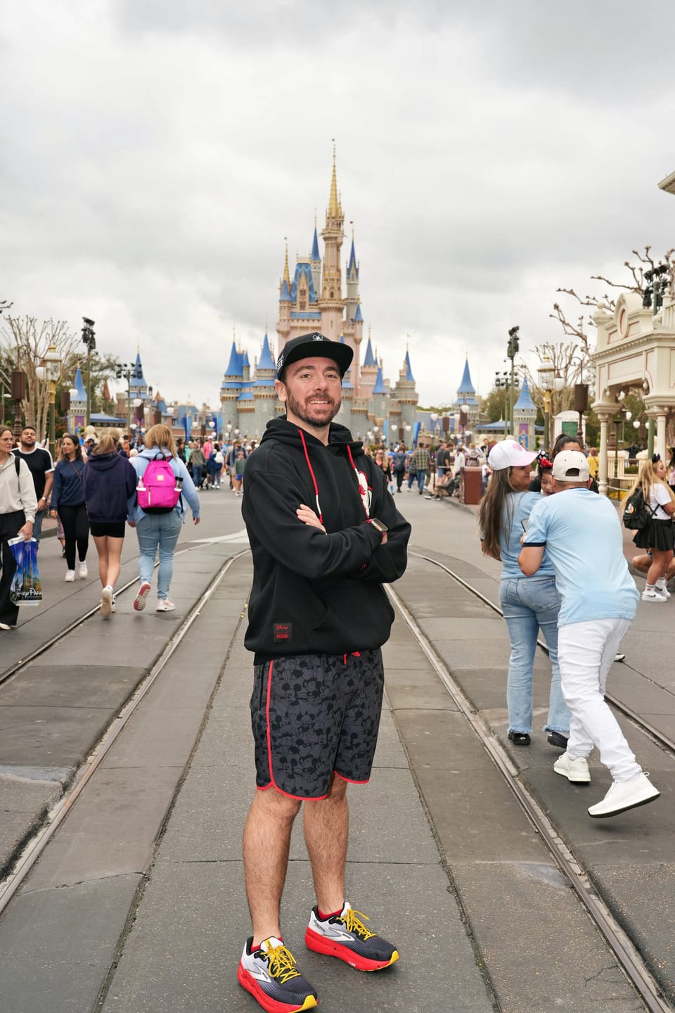 Customer photo review of Disney "Enjoy the Journey" – V2 Lined Training Shorts
