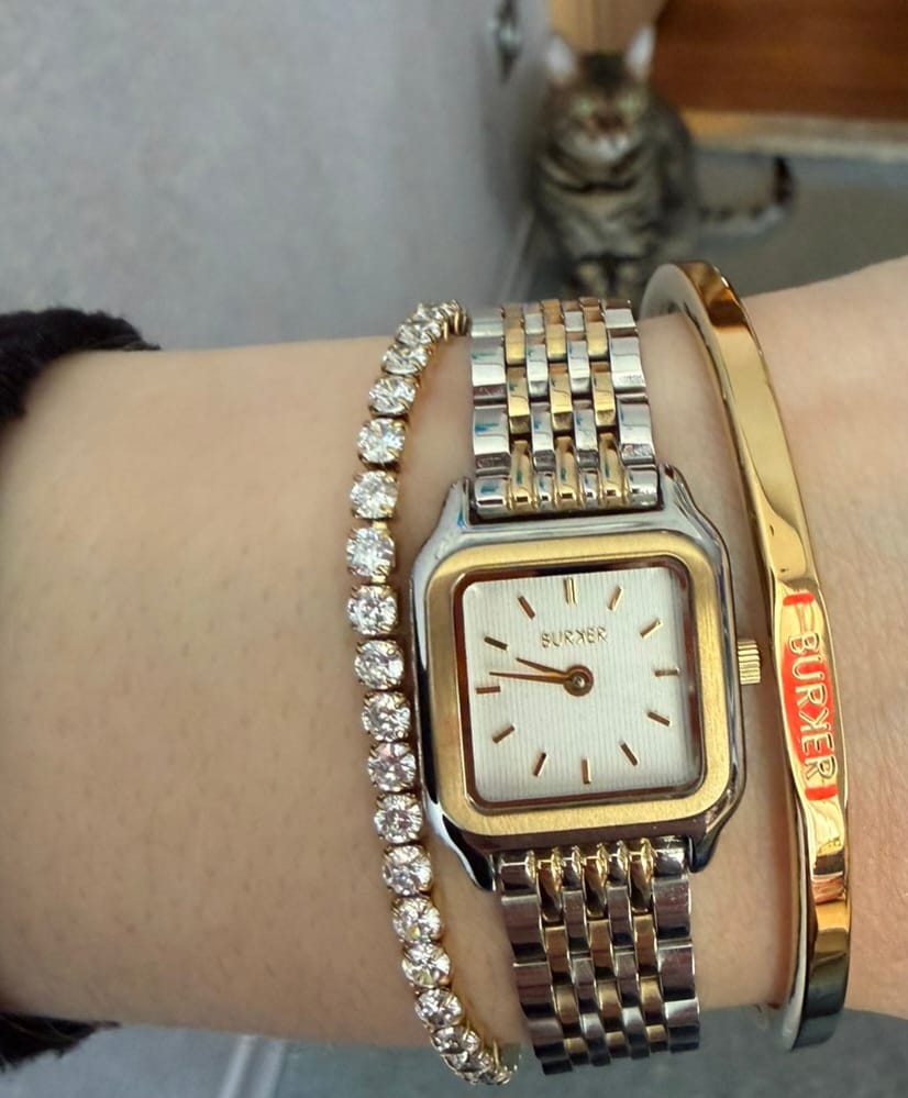 Customer photo review of Macy Petite Gold Silver