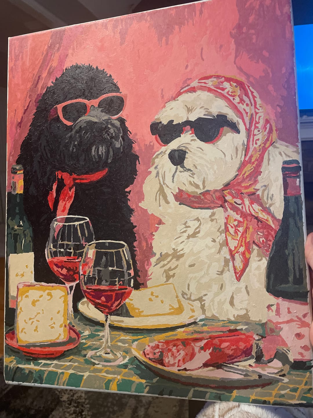 Customer photo review of Fancy dogs | Paint by Number