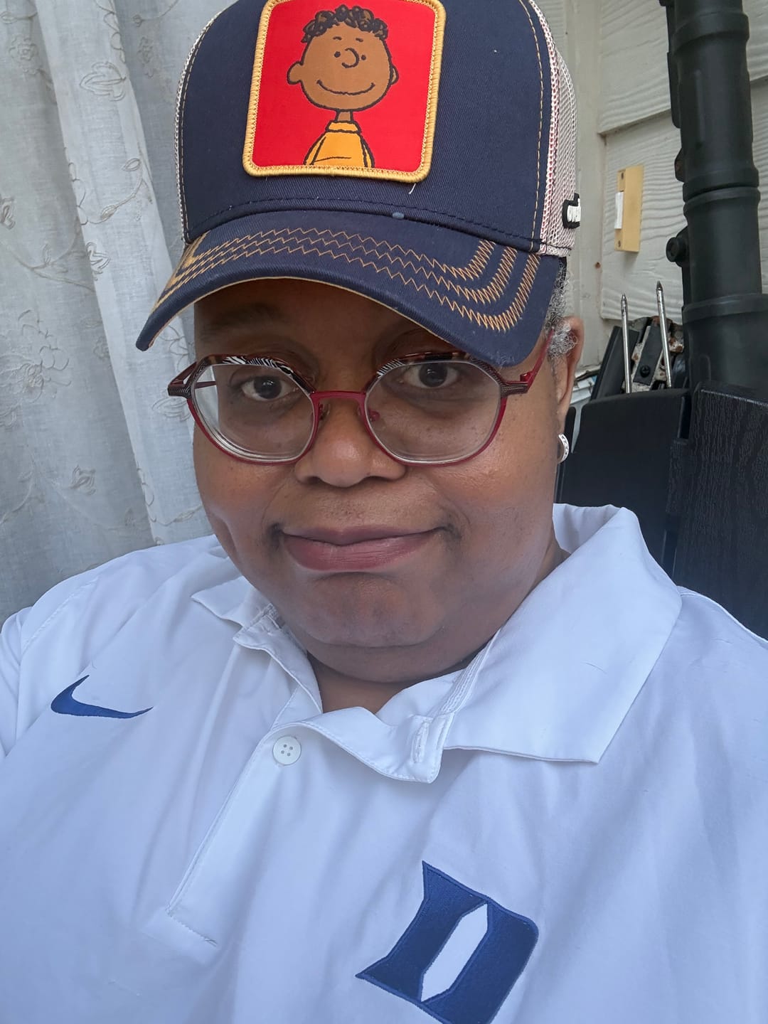 Customer photo review of OVERLORD X Peanuts: Franklin Trucker Cap