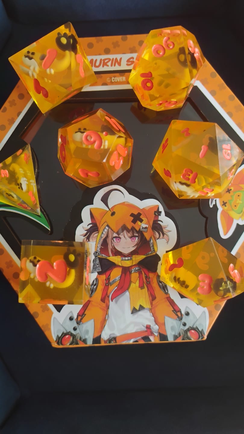 Customer photo review of PRE-ORDER | Gigi Murin Resin Dice Set | hololive English x MMG Exclusive