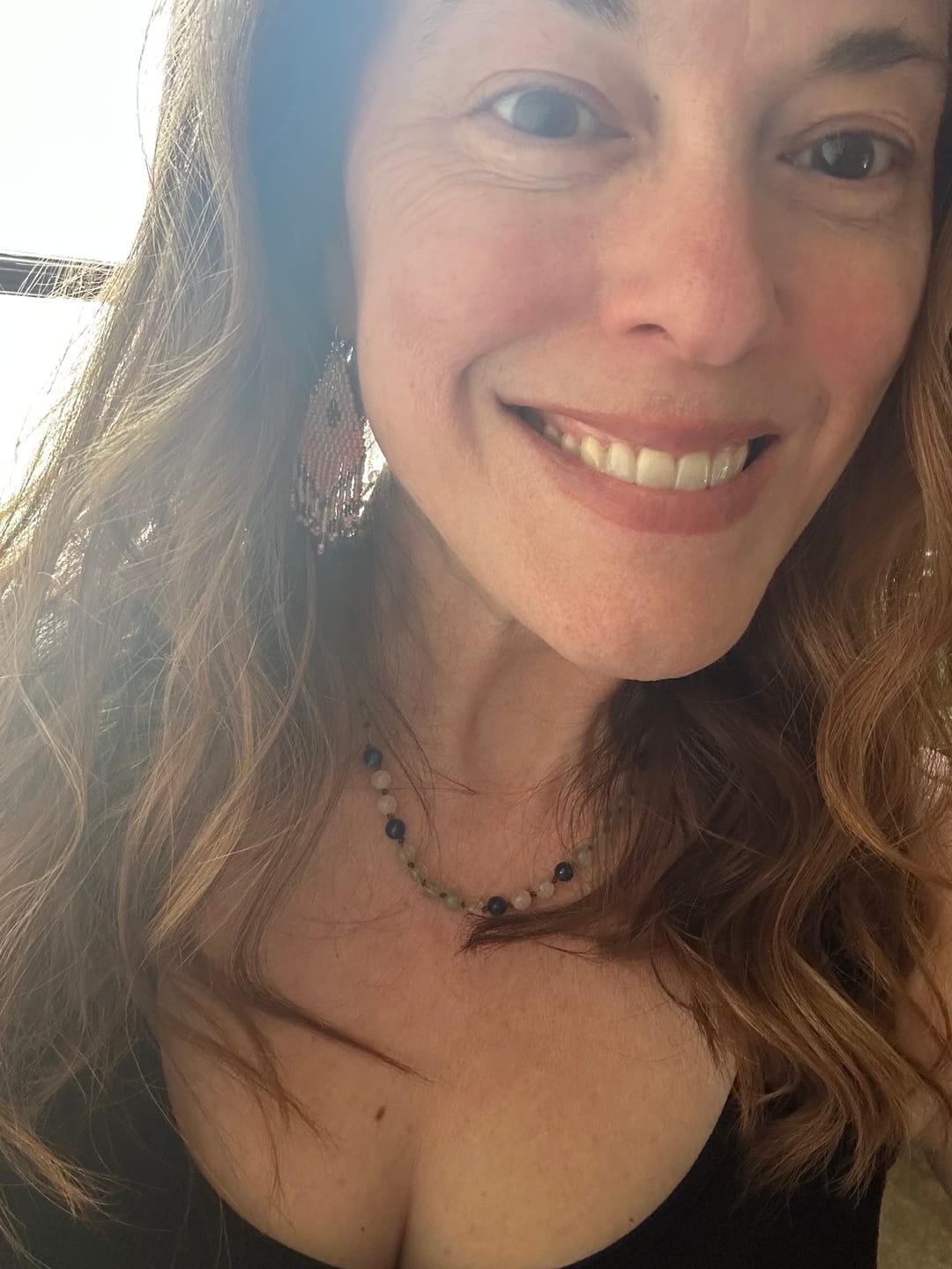 Customer photo review of Fluorite + Lapis Lazuli + Rose Quartz || Gemstone Necklace