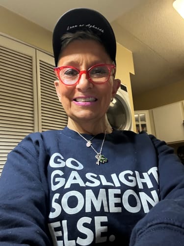 Customer photo review of Gaslight Someone Else Sweatshirt