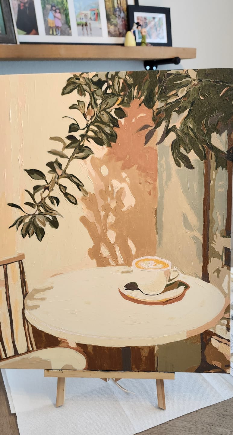 Customer photo review of Morning coffee | Paint by Numbers