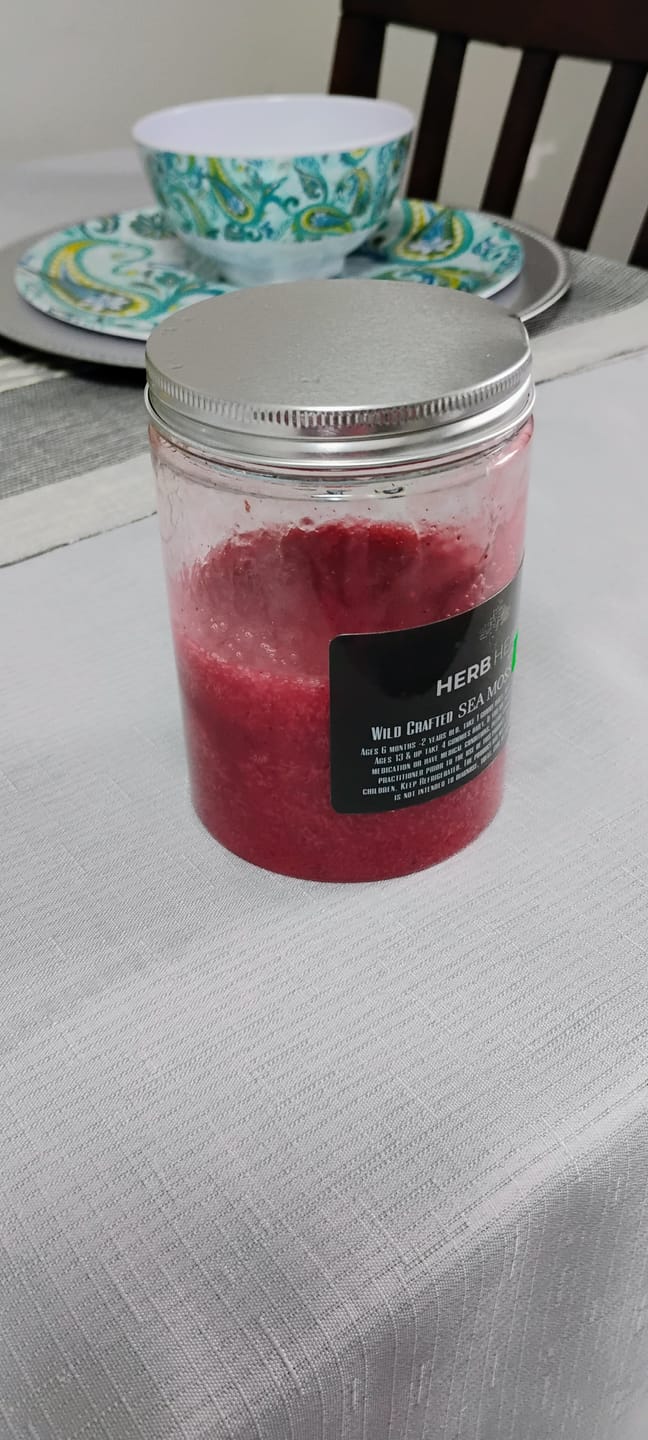 Customer photo review of Wild Crafted Raw Sea Moss Gel  “The King of the Sea”.   (24 oz.)