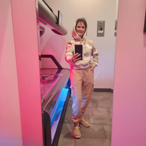 Customer photo review of Swanly White Sand Camo Hoodie