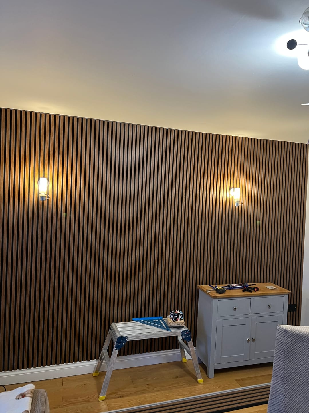 Customer photo review of Premium Acoustic Wall Panels - Teak Oak