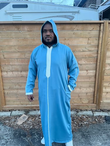 Customer photo review of DJELLABA SLATE BLUE