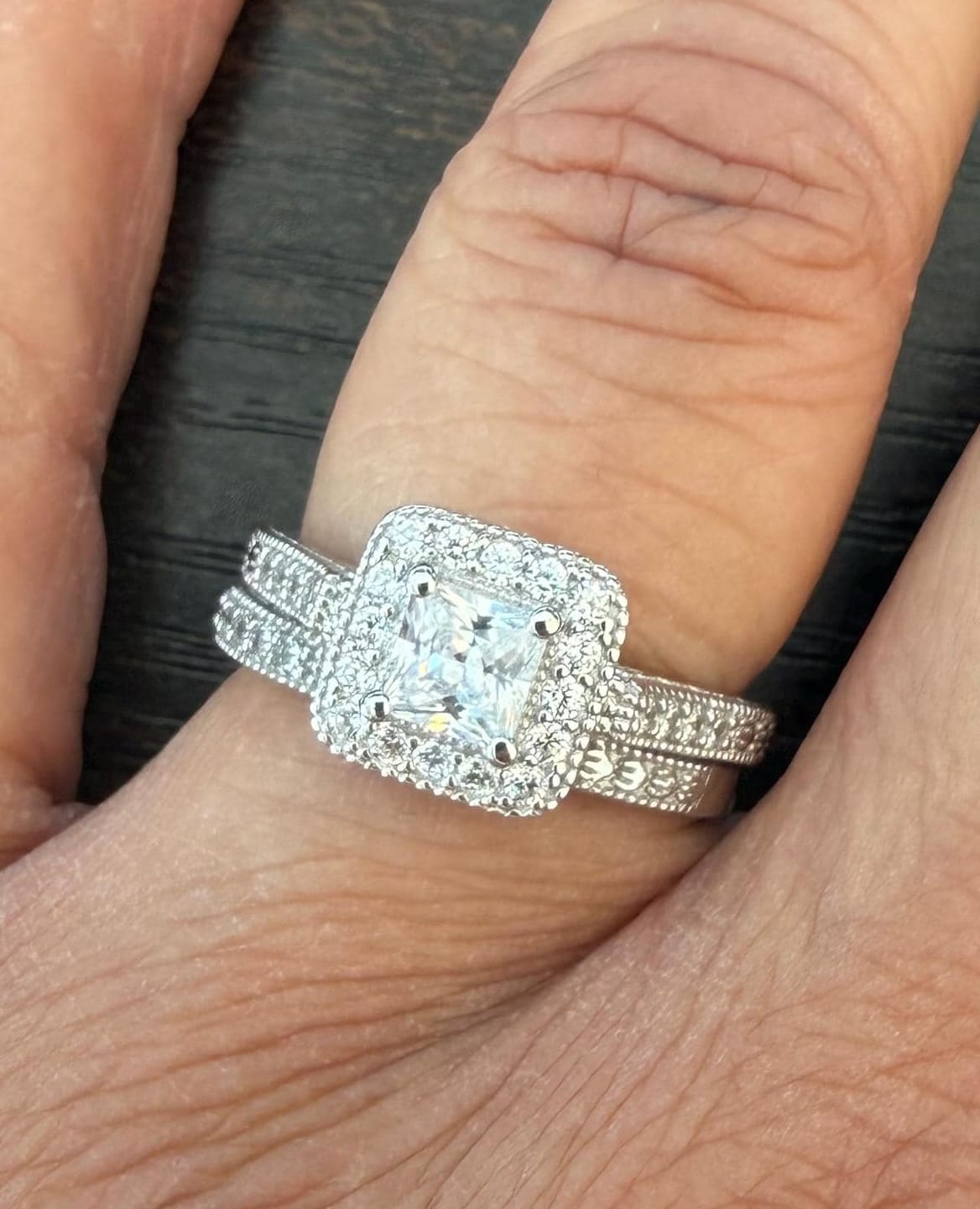 Customer photo review of Fortitude Princess Ring Set