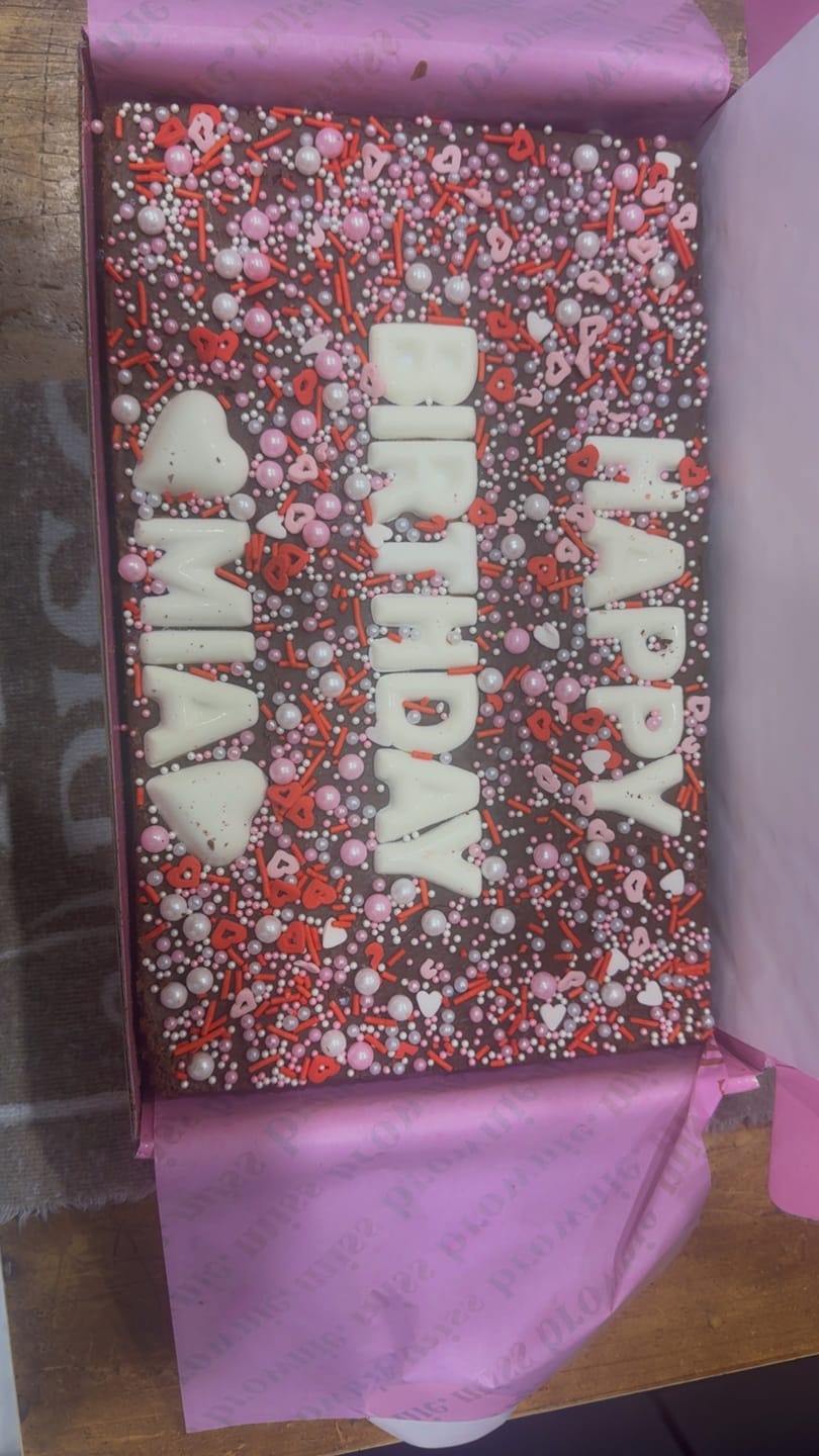 Customer photo review of Birthday Brownie · Large